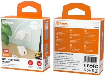 Inkax INKAX HC-03 Сетевой адаптер 20 W USB белый
