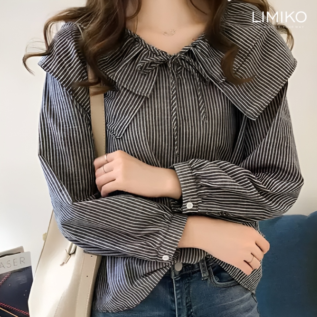 Блузка LIMIKO серый, белый