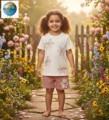 Комплект IRAY kids розовый, молочный