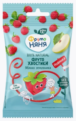 ФрутоНяня ФрутоХвостики Яблоко земляника