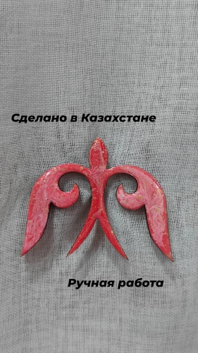 Брошь Sofi_anna_ дерево, ювелирная смола, без вставок