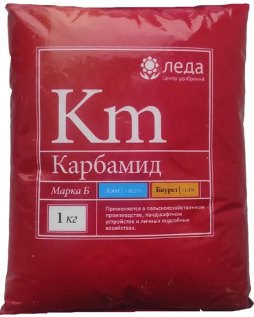 Удобрение ЛЕДА гранулы Карбамид 1кг (мочевина) Леда х25 /800 1 л 1 кг