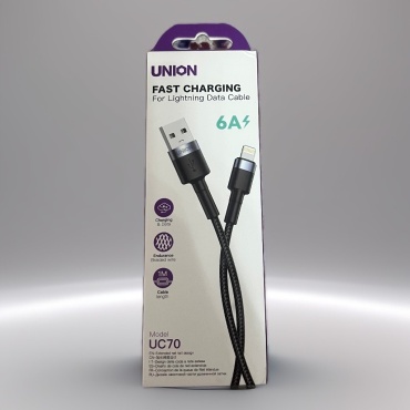 Кабель Union Lightning (M), 1 м, черный