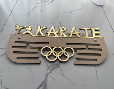 RUBICON SPORT медальница Karate, фанера, акриловое стекло