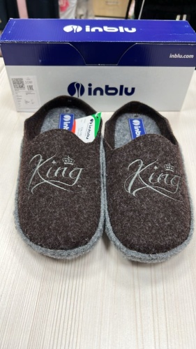 Тапочки inblu коричневый, серый