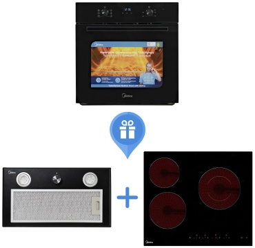 Духовой шкаф Midea MO21000GB черный + MCH-B632CK + MH60I350B