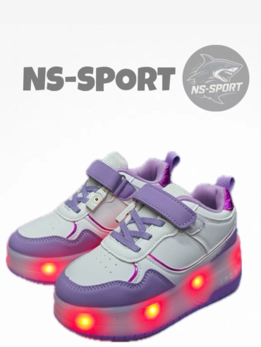 Роликовые кроссовки NS SPORT фиолетовые фиолетовый 34