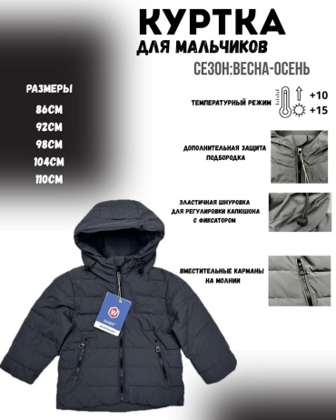 Демисезонная куртка серый
