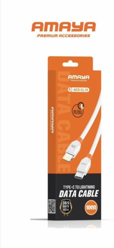 Кабель AMAYA Lightning, 1 м, ACD-CL19/308008083 белый