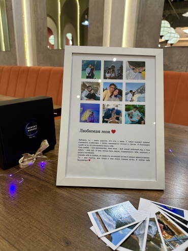 Именной подарок Memory Moment фоторамка Набор Фоторамка Постер