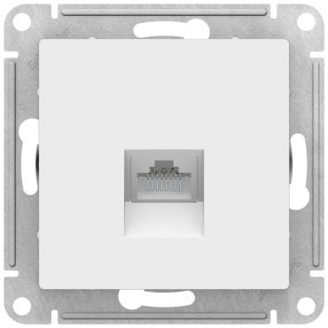 Systeme electric встраиваемая ATLASDESIGN, компьютерный (RJ45) цвет белый
