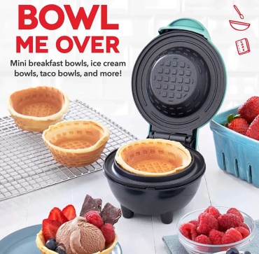 Вафельница-тарталетница Mini waffel бирюзовый
