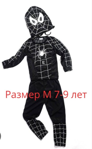 Костюм Человек-паук Человек паук М черный