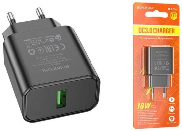 Зарядное устройство Borofone BA72A USB 10 Вт черный