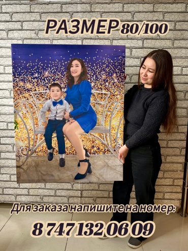 Именной подарок Портрет на холсте