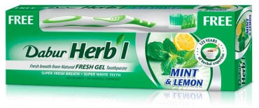 Dabur зубная паста Dabur Herb I - Зубная паста с щеткой Ментол и Лимон 150 г