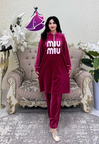 Бархатный халат Exclusive model розовый