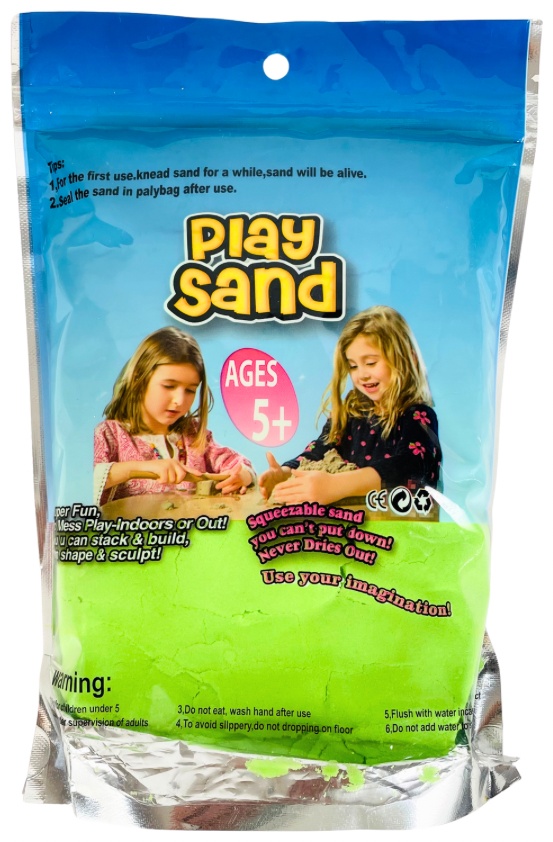 Кинетический песок PLAY SAND 03-56748 зеленый 1 кг