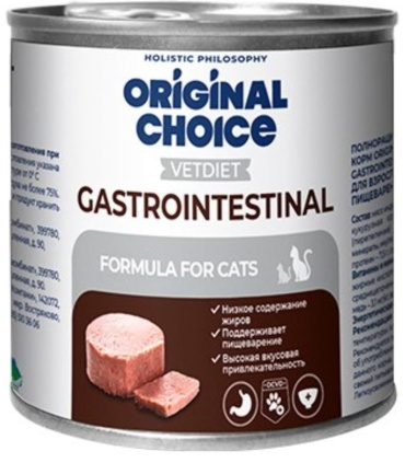 Корм Original choice Vetdiet Gastrointestinal паштет курица, индейка 240 г 1 шт