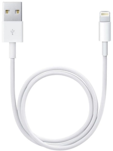 Кабель USB 2.0 (M), Lightning (F), 1 м, белый