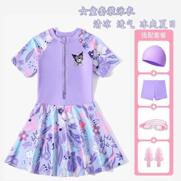 Слитный купальник Hello Kitty фиолетовый