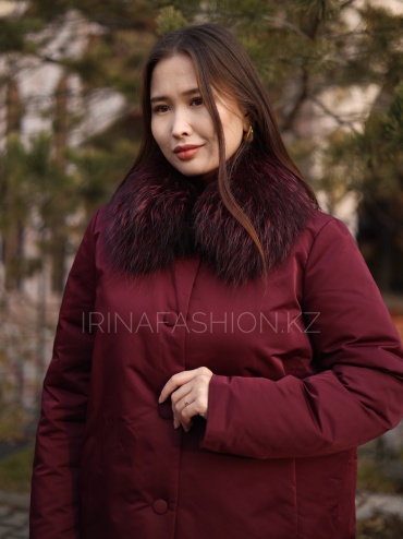 Пуховик add бордовый
