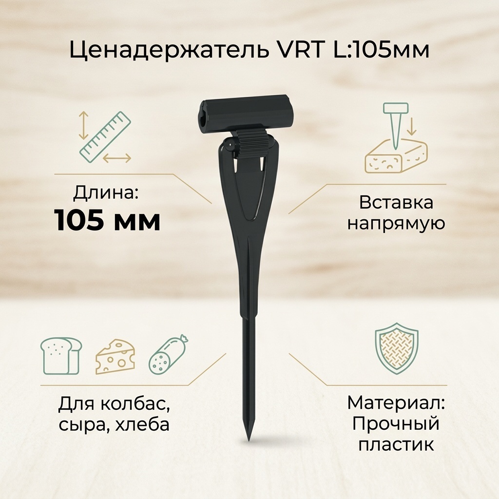 Ценник VRT Держатель ценника L105мм 1 шт