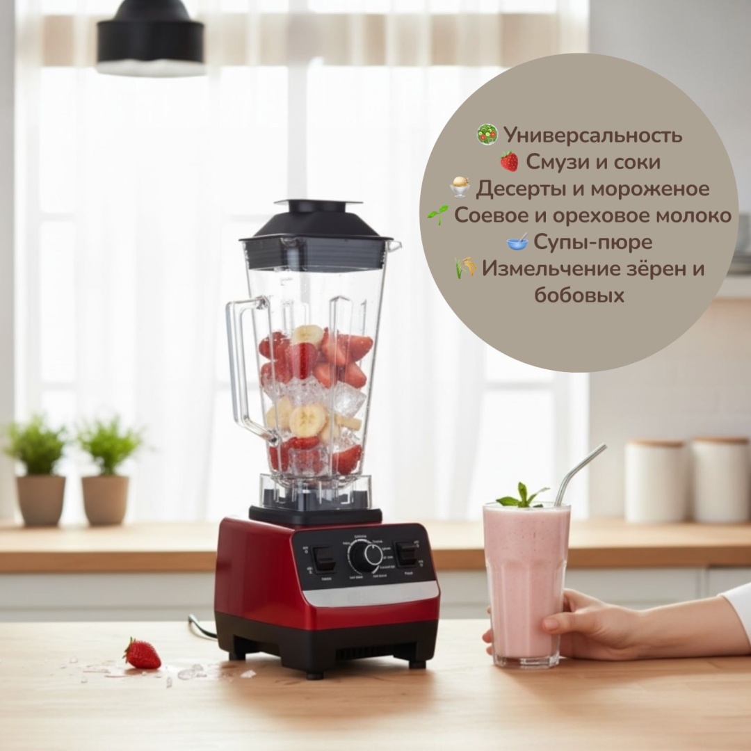 Блендер стационарный Elevate S-01 красный