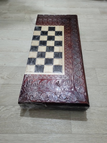 Шахматы,нарды и шашки 3 в 1 дерево 60x60 см
