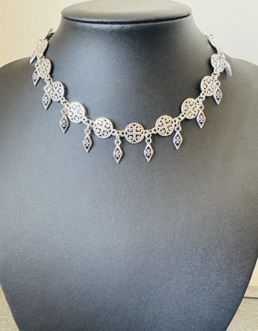 Чокер MAGMA collection Ch06 длина 35 см бижутерный сплав, мельхиор без вставок