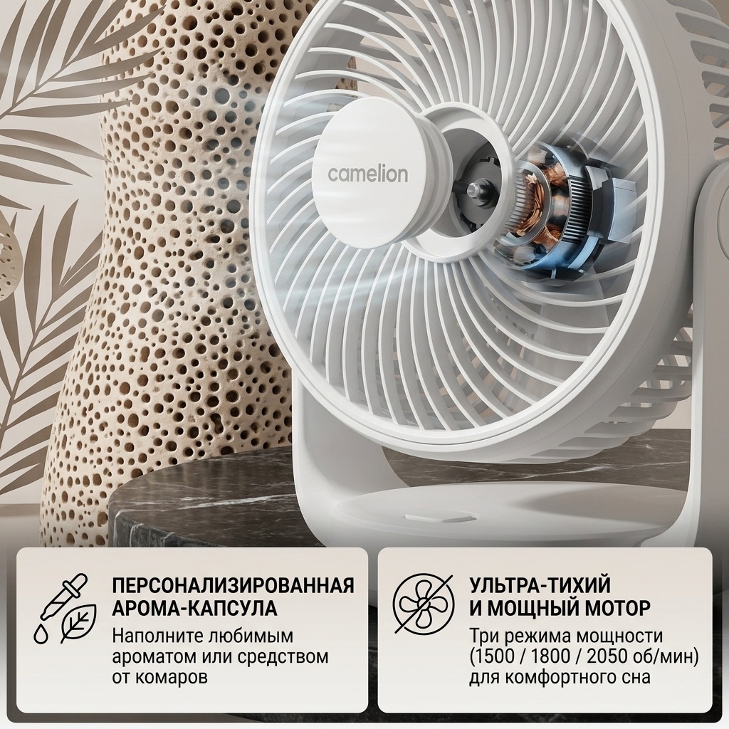Вентилятор Camelion REF-001-CB белый