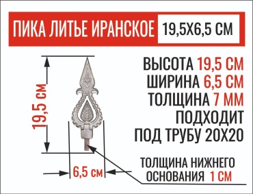 Элемент станочный пика иранская #2 ZAGIBULYA 1 шт