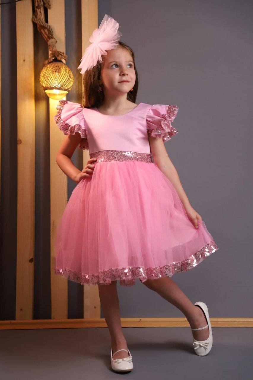 Нарядное платье розовый