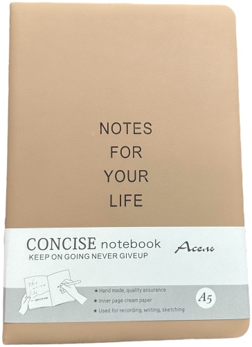 Блокнот Асель Notes for your life, A5, 96 л, бежевый
