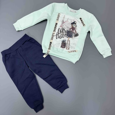 Спортивный костюм RCW Kids темно-синий, мятный