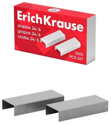 Скобы Erich Krause № 24/6 1000 шт
