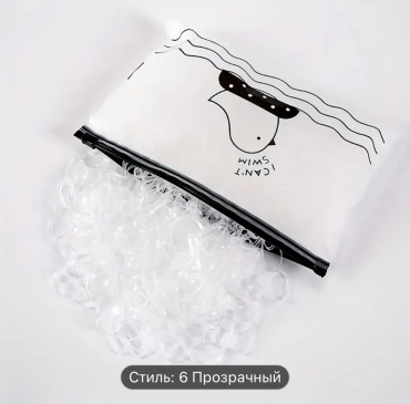 Резинка 1000 шт, прозрачный