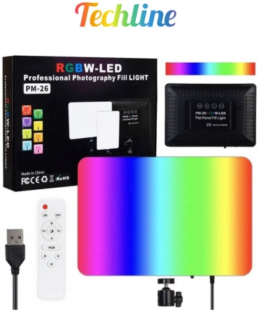 Techline Видеосвет с пультом RGB LED PM-26