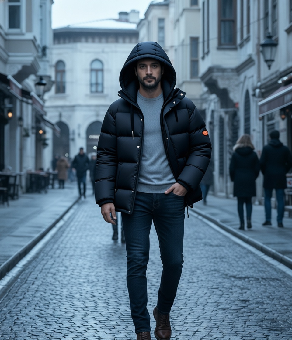 Пуховик Dayka company серый