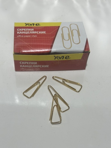 Скрепки Yone G8, 65 шт, 28 мм, золотой