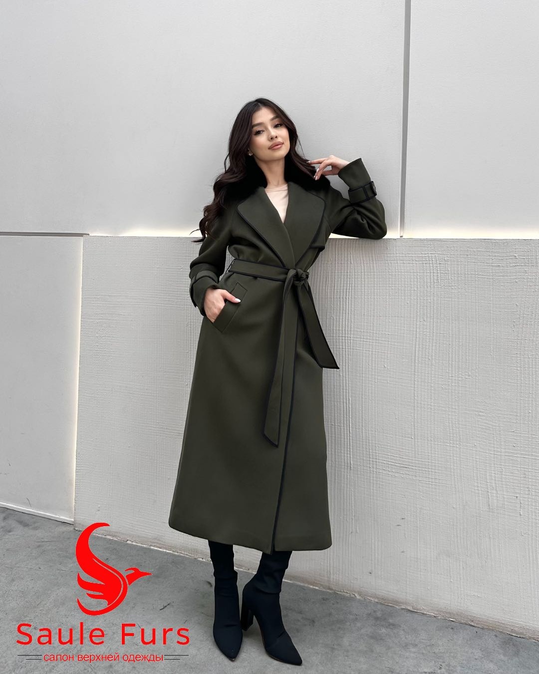 Пальто Max Mara хаки