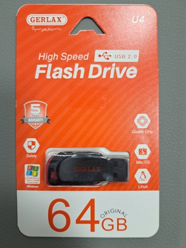 USB Flash карта GERLAX U4 64 Гб черный