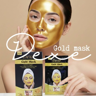 Маска для лица Dexe пленка Gold Collagen 10 шт по 20 г