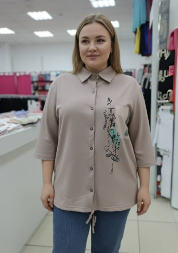 Рубашка Sanyianki сиреневый, бледно-розовый