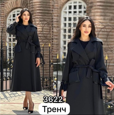 Тренчкот Renata Collection черный