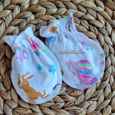 Антицарапки LeoRi KIDS на резиночке белый, розовый универсальный