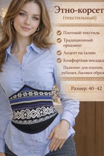 Корсет черный, белый