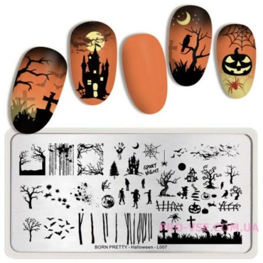 BORN PRETTY пластины Halloween - L007