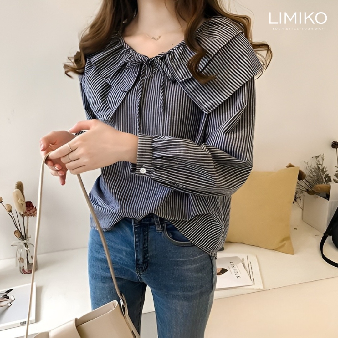 Блузка LIMIKO серый, белый