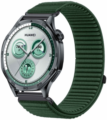 Ремешок BOGEMA для Huawei Watch GT 3, Watch GT 3 Pro, Watch GT Runner, Watch GT 2, Watch GT 2e, Watch GT 2 Pro, Watch GT 4, Watch GT 5, Watch GT 6 зеленый